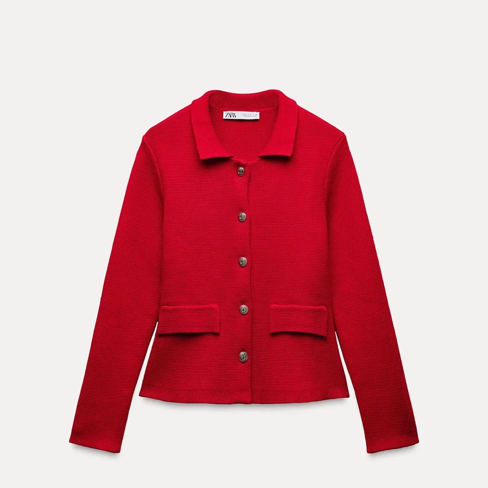 Zara Red cardigan jacket